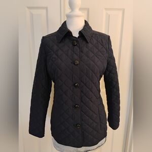 Jones New York Quilted Blue Puffer Jacket